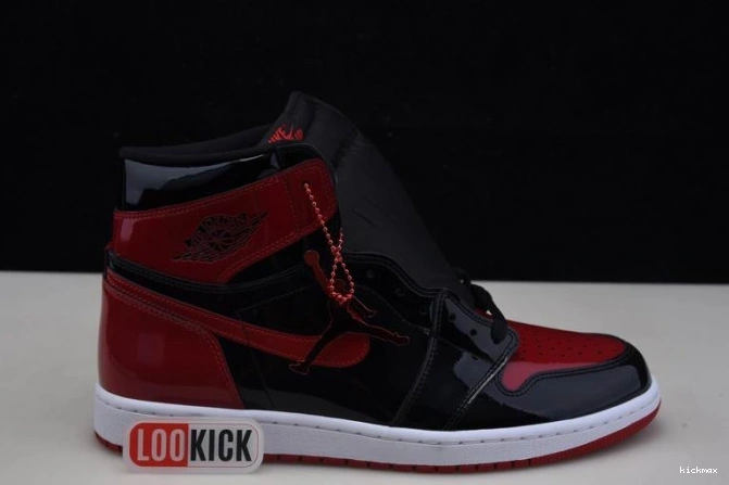 Cheap MAX Bred 555088-063 Air Jordan 1 Patent High OG 0629